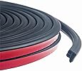 CloudBuyer Car Weather Stripping,Universal Self Adhesive Auto Door Rubber Draft Seal Strip,Car Window Door Engine Cover Noise Insulation(47/100 Inch Wide X 2/5 Inch Thick X 33 Feet Long)