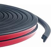 Universal Car Weather Stripping, Self-Adhesive Auto Door Rubber Seal Strip, Engine &amp; Window Noise Insulation (47/100" x 2/5" x 33 Feet)