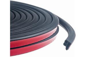CLOUDBUYER Universal Car Weather Stripping, Self-Adhesive Auto Door Rubber Seal Strip, Engine & Window Noise Insulation (47/100" x 2/5" x 33 Feet)