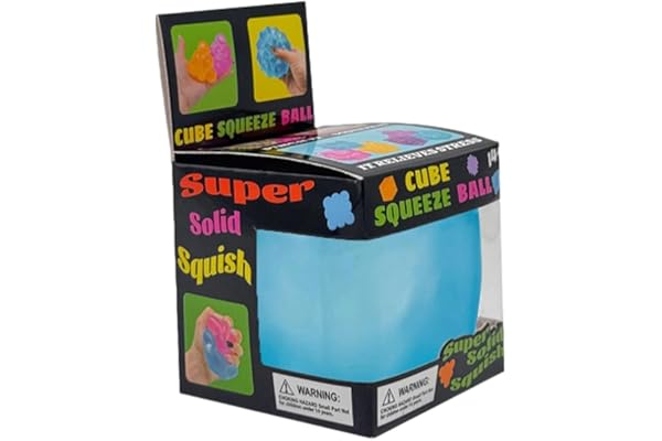Ice Cube Squishies Toys Stress Cube Fidget Toys Stress Balls for Kids, Adults Squeeze Squishies Anxiety Stress Relief, Ice Squishy Cube Sugar Balls Sensory Toy Nice Ball Cubes with Box (Blue)