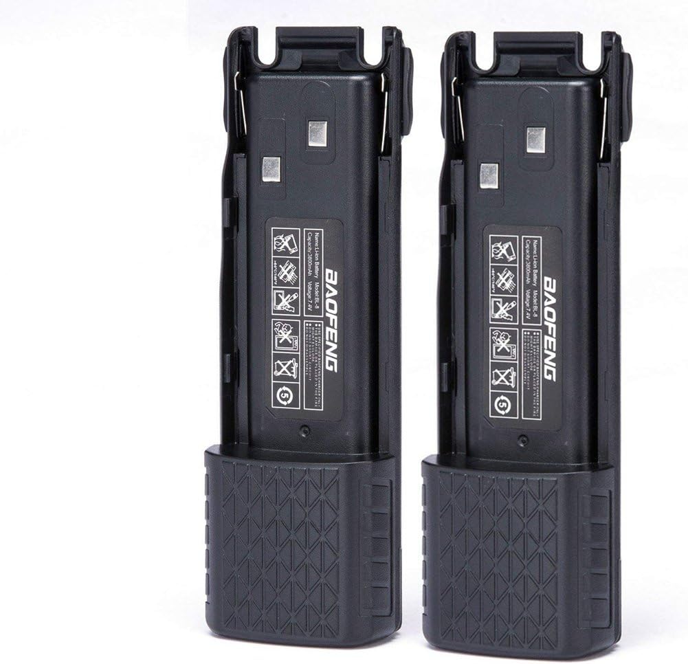 Replacement Battery BL-8 for Baofeng Walkie Talkies BF-UV-82HP UV-82HPL UV-82 UV-82C UV-82X (7.4V 3800mAh)