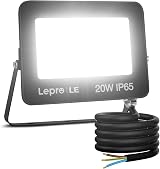 Lepro 20W LED Floodlight Outdoor 1700 Lumen IP65 Daylight White Ultra Thin