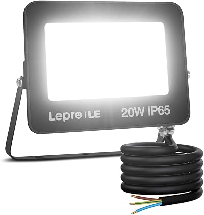 Lepro 20W LED Floodlight Outdoor 1700 Lumen IP65 Daylight White Ultra Thin