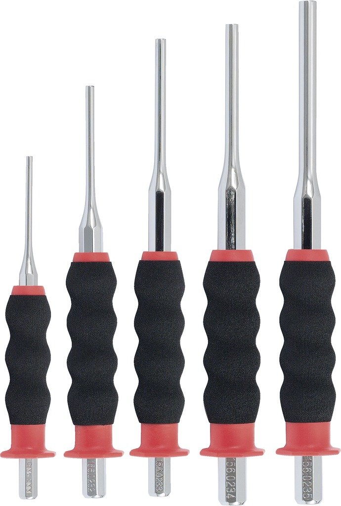 KS Tools 156.023 Pin Punch-Set Cylindrical Shaft (5 Pieces)