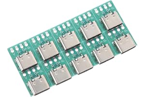 Ipetboom 10pcs USB C Female Connector Board DIY 3.1 Type-C Receptacle Adapter PCB Converter Board for Data