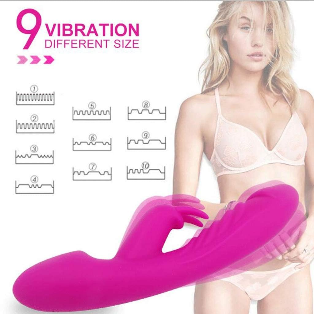 LJZ 10-Modes Vibrador Rabbit Vibators for Women Soft and Comfortable Silicone Double Head Massage Waterproof Backpack