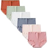 Ayshie Teen Girls Cotton Underwear 6 Pack Comfort Lace Trim Briefs Panties