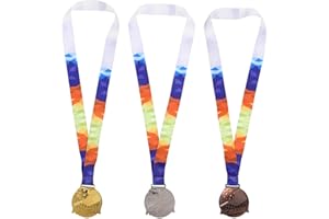 VINTORKY 3pcs Pickleball Award Medals with Neck Ribbons Trophy Award Prize for Tournaments, Competition, Youth Events, and Sp