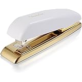 Swingline Desk Stapler, 20 Sheet Capacity, Durable, White/Gold (64701)