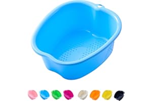 AXLOFO® Foot Soaking Bath Basin, Large Plastic Foot Soaking Tub, Foot Massage Foot Bath Bucket, Great for Getting The Dead/Old Skin Off Your Feet (bluebasin)