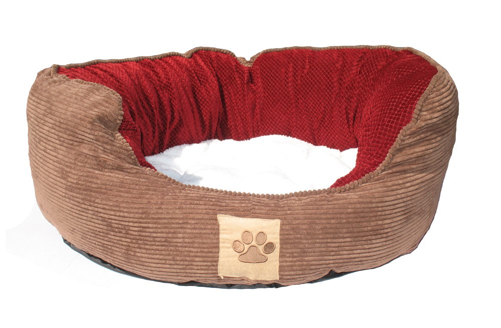 BUNNY BUSINESS Luxury Super Soft Dog Beds Chenille and Fleece, Large, 32-inch