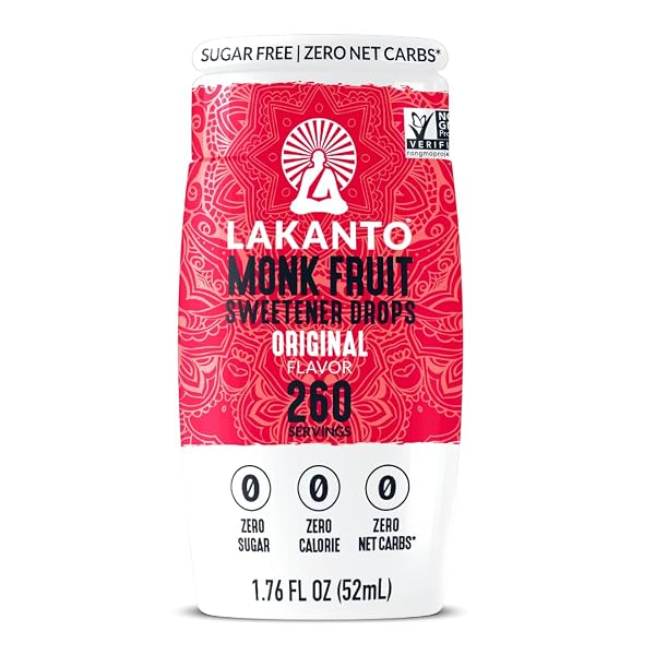 LAKANTO MONK FRUIT EXTRACT DROPS LIQUID SWEETENER –...