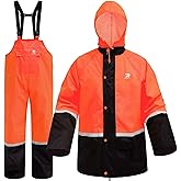 RainRider Waterproof Breathable Suits for Men - Durable Oxford Rain Jacket Coat With Pants