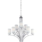 Maxim Deven-Nine Light 2-Tier Chandelier in Contemporary style-32 Inches Wide by 32 inches high -Traditional Installation