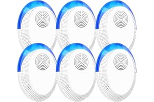 OKUTANI Ultrasonic Pest Repeller 6 Pack Mice Repellent Indoor Rodent Roach Spider Insect Repellent Plug-in Home Attic Garage Basement