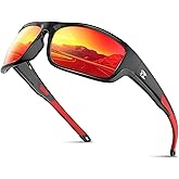suoso Sports Polarized Sunglasses for Men: Women UV400 Protection Wrap Around Sun Glasses for Golf Fishing Running Driving