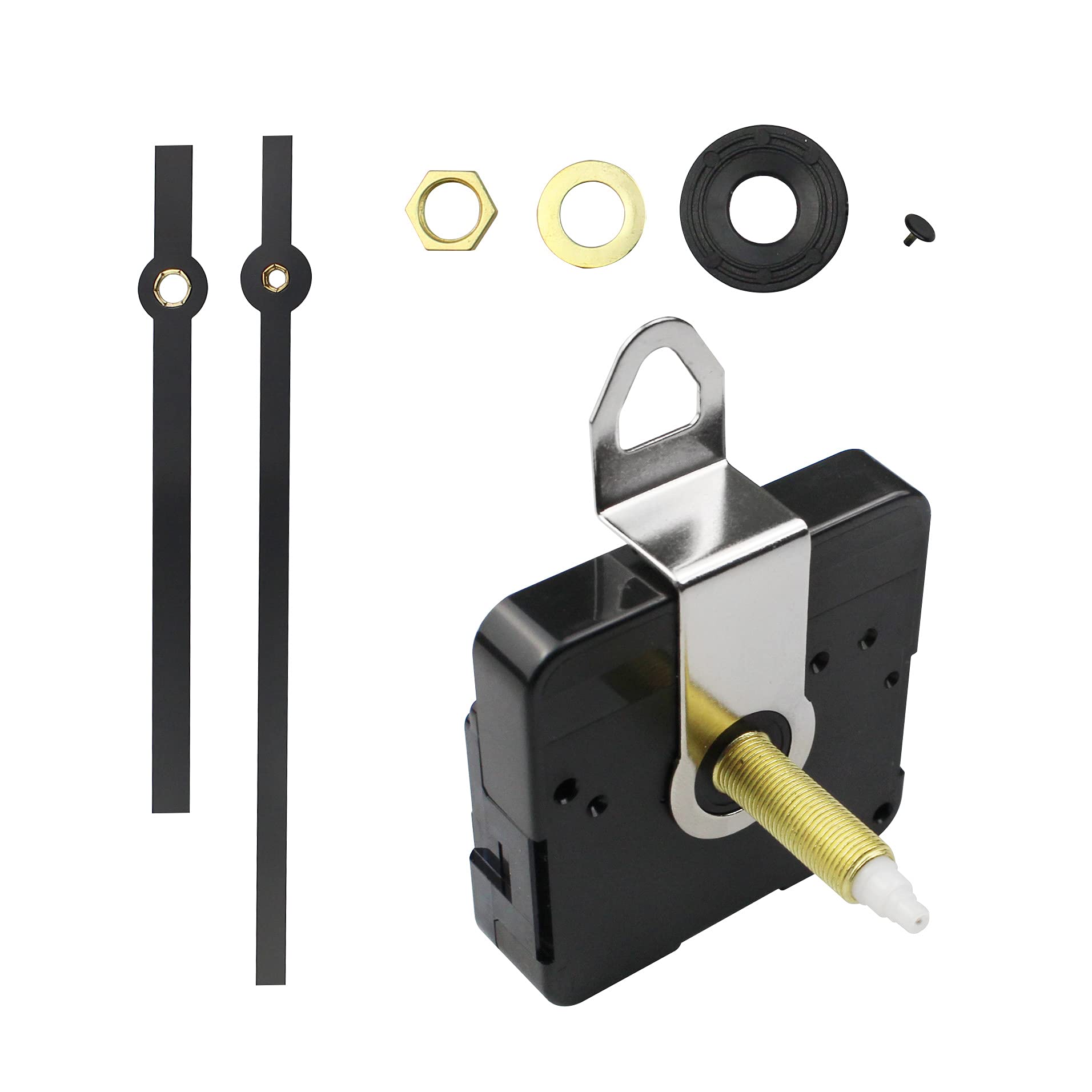 JustYit 31mm Long Shaft Clock Movement with Clock Hands Quartz Clock Mechanism Clock Parts, Replacement Clock Mechanism Clock Mechanisms for Wall Clock Cross Stitch DIY Repair Parts Kit