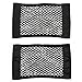 KOBWA Car Trunk Hook and Loop Tape Storage Net, Mesh Wall Sticker Organizer Pouch Bag for Bottles/Groceries/Cargo (Pack of 2)