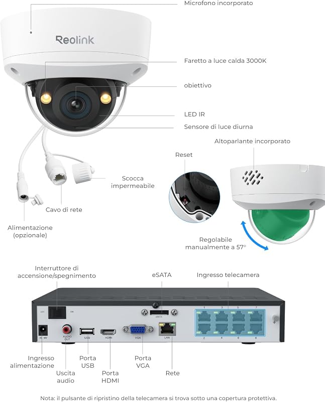 12MP Kit Caméra PoE, Grand Angle 145°, IK10 Anti-Vandalisme