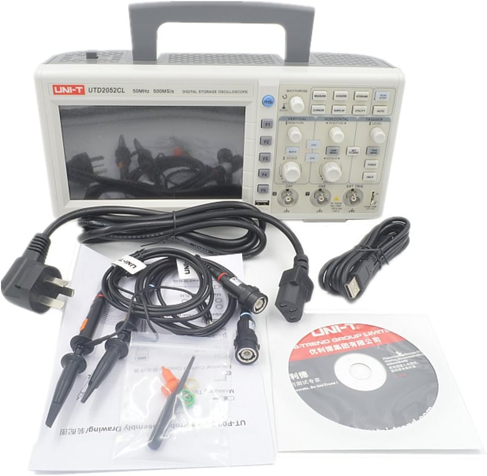 UNI-T UTD2052CL Digital Storage 50MHz 2CH 500Ms/s 7 Inches 100-240VAC, 40-440Hz