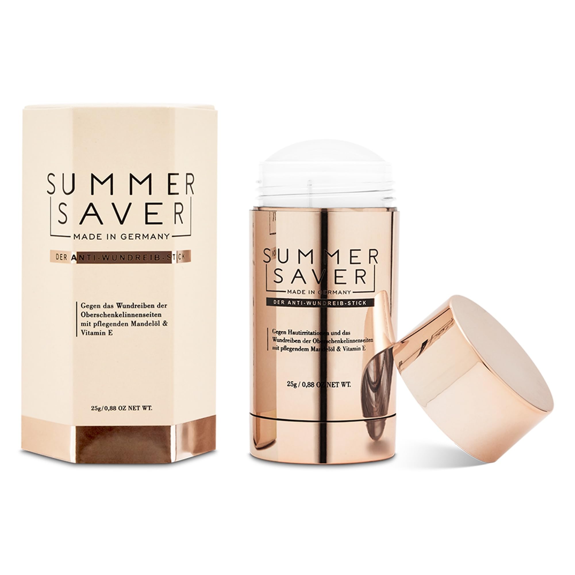 SUMMERSAVER anti-chafing stick WOMAN | Long-lasting & effective protection against chafing, dermatologically tested | No aluminium, PEG-free, vegan & animal-free