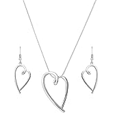 Madison Tyler Gold Plated Jewelry Set for Women | Silver Teardrop Pendant Necklace Trendy | Long Necklace with Snake Chain | Fashion Dangle Earring Set