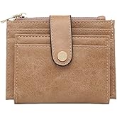 JEN & CO. Sam Wallet, Mocha - Small Vegan Leather Wallets for Women, Credit Card Slots, ID Holder, Slim and Compact