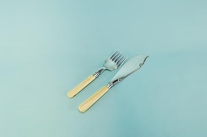 Amazon スターリングシルバーservingセットフォークナイフアンティーク英語1905 Boxed Large Fish Lavish Shoestring サービススプーン サービングトング