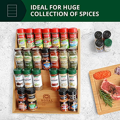 ROYAL CRAFT WOOD Luxury Spice Drawer Organizer for Kitchen Bamboo