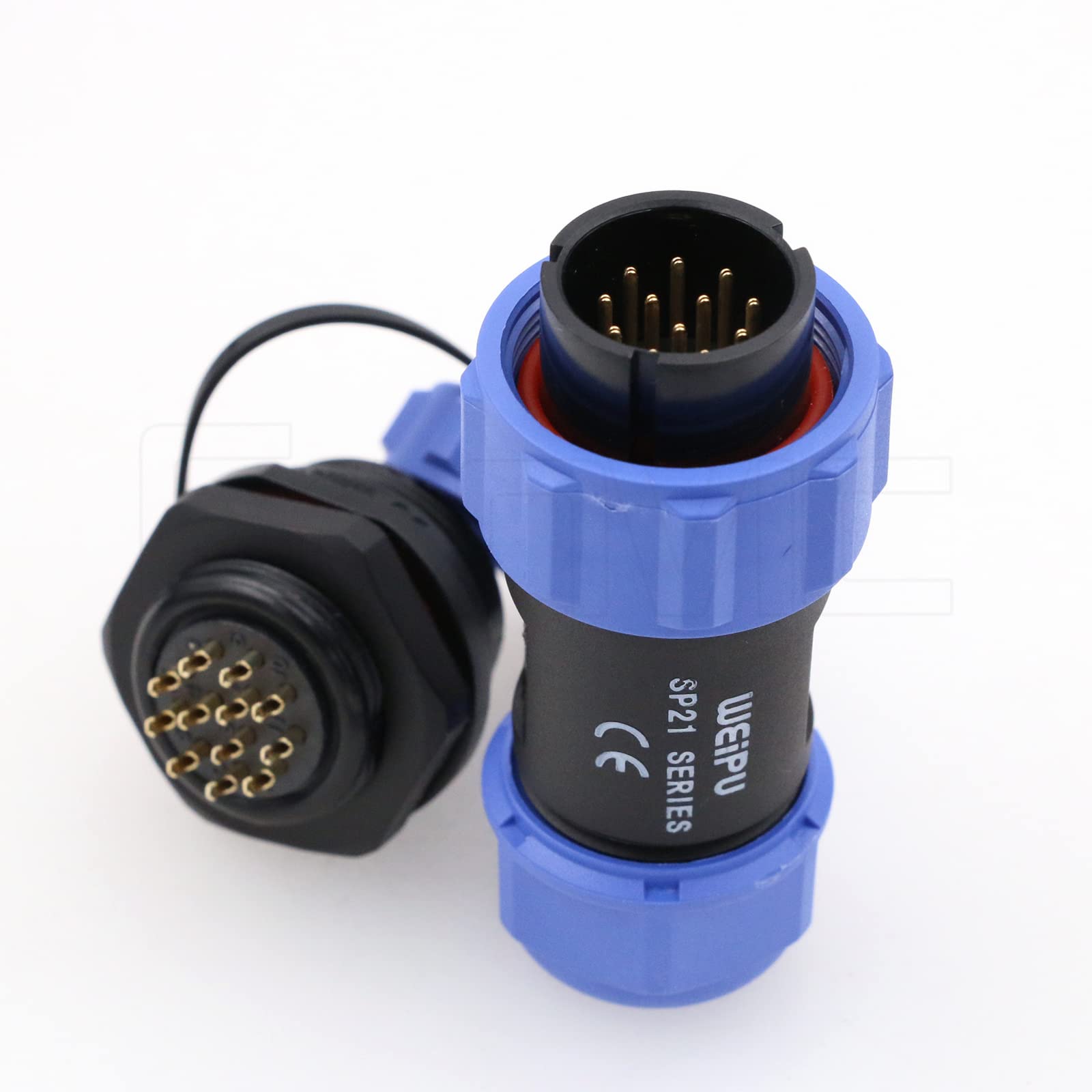 Eonvic Weipu SP21 12 Pin Panel Mount Aviation Plug Socket Waterproof IP68 Connector Cable Industrial Circular Solar Electrical Connector