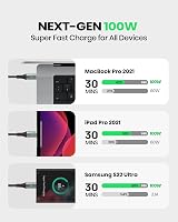 INIU USB C to USB C Charger Cable 0.3m 100W PD3.0 Fast Charge Type C Cable view 5