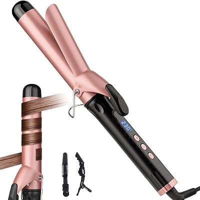 JAETON Curling Tong 32mm Ceramic Wand LCD 100-230C Dual Voltage