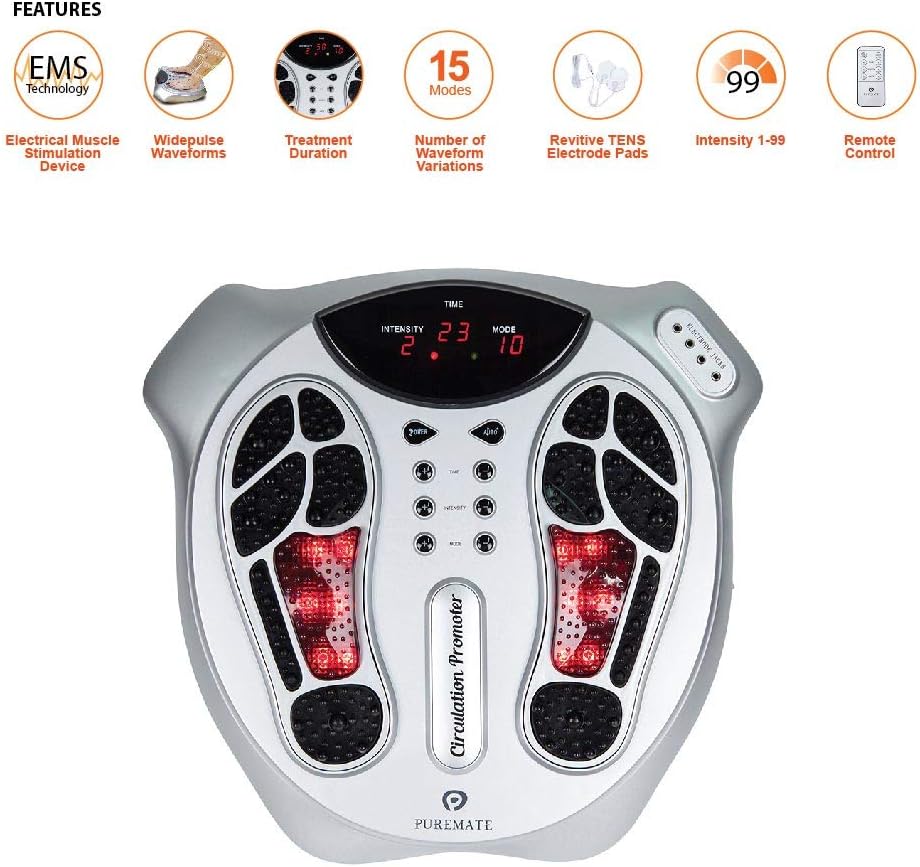 PureMate PM605 Electromagnetic Foot Circulation Massager & Body Therapy Machine - Image 3