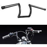 DREAMIZER 7/8 Motorcycle Handlebars Z Bars 22mm Motorcycle Handle Bars For Custom Bobber Chopper Cruisers Softail Dyna Sportster - Black
