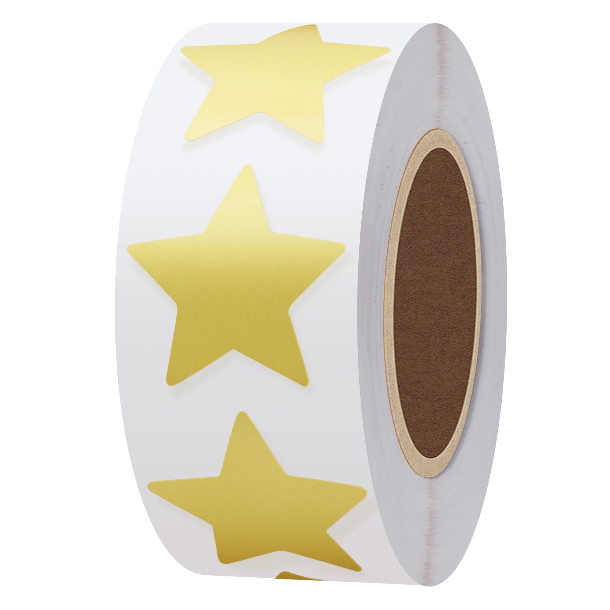 Hylabelest 1 Inch Metallic Gold Foil Star Shape Paper Sticker Labels Packaging Seals Crafts Wedding Favor Tag Labels 500 Total Per Roll
