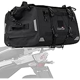 Lone Rider Overlander Motorcycle Bag – Waterproof Motorbike Duffel Drybag, Expandable Rear Rack Tail Bag with MOLLE Straps, Beavertail Gear Stash, Rolltop Seal (48 L)