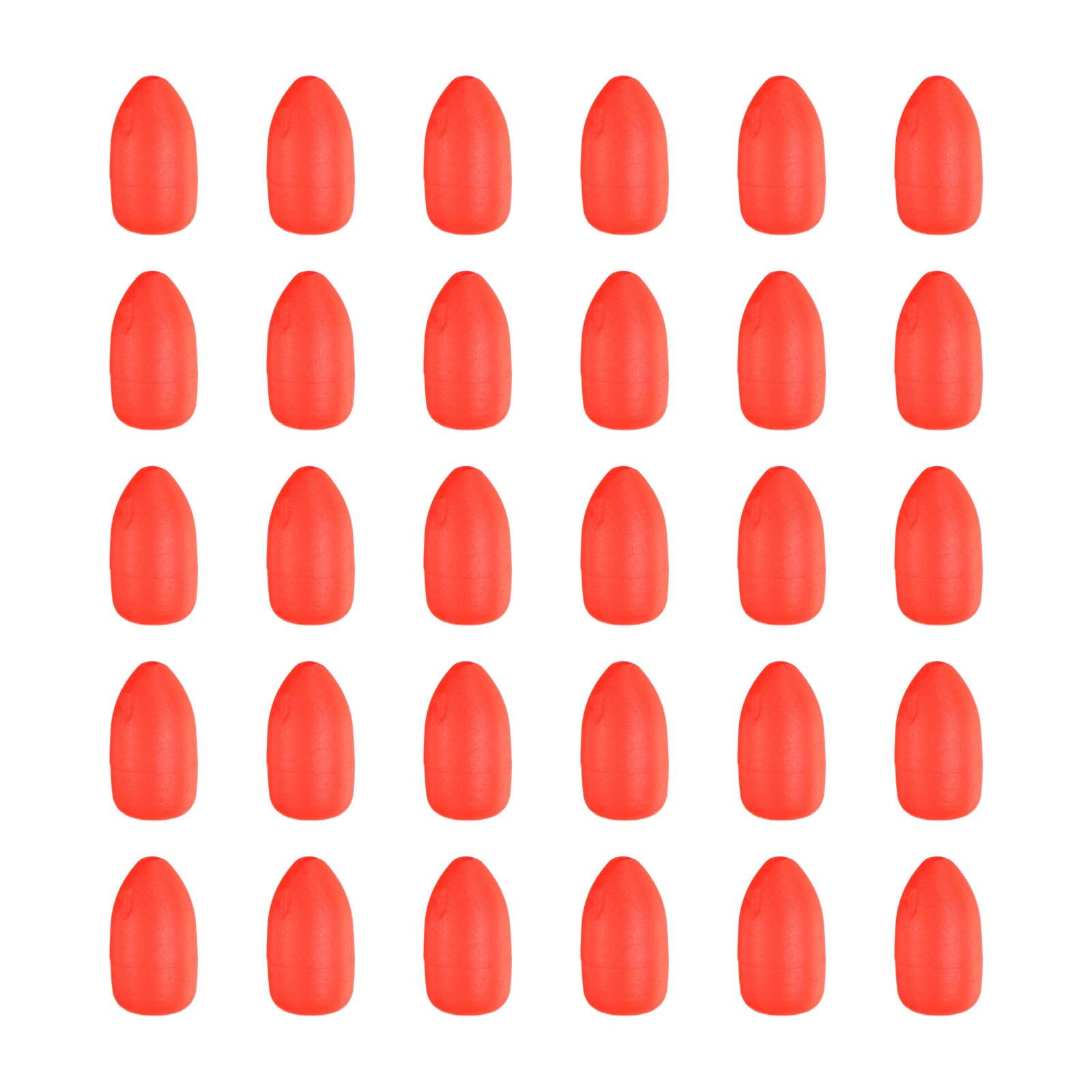 PATIKIL Fishing Foam Floats 0.7 Inch, 30Pcs Oval Snell Floats Fly Fishing Strike Indicator for Pompano Rig Trout Catfish Walleye, Red