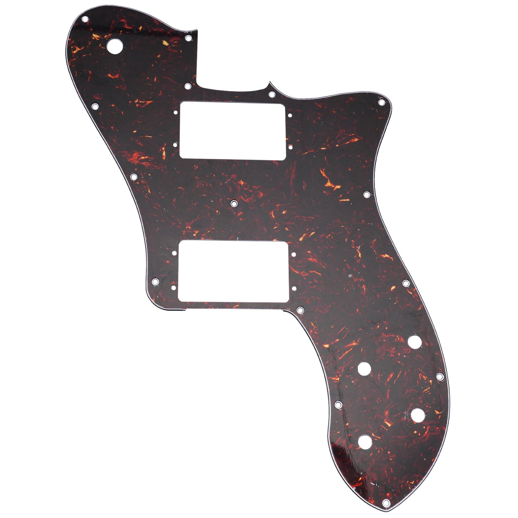 Musiclily Pro 15 Holes Wide Range HH Guitar Pickguard for Mexico Fender 72 Tele Deluxe Style Electric Guitar, 4ply Tortoise Shell