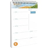 Weekly Planner Notebook, To Do List Notepad with 52 Undated Sheets 6.9"×9.8" - Weekly Organizer for Women & Man, Work, Study, and Daily Life, B5-LB