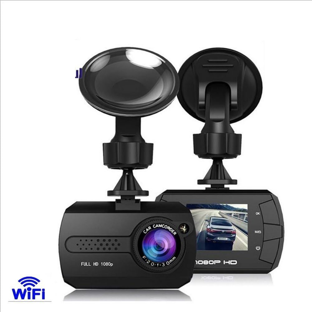 HMTeck WIFI Mini Dash Cam Full HD 1080P Car Camera Dashboard Camera with 1.5 inch LCD Loop Recording, Motion Detection and G-Sensor (With WIFI)