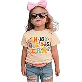 BOUTIKOME Big Sister Shirts for Toddler Baby Girl in My Big Sis Era T-Shirt Summer Tees Announcement Outfit Short Sleeve Tops