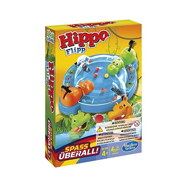 Hasbro Gaming Hippo Flipp Kompakt, klassisches Reisespiel für Kinder ab 4 Jahren – Bild 4