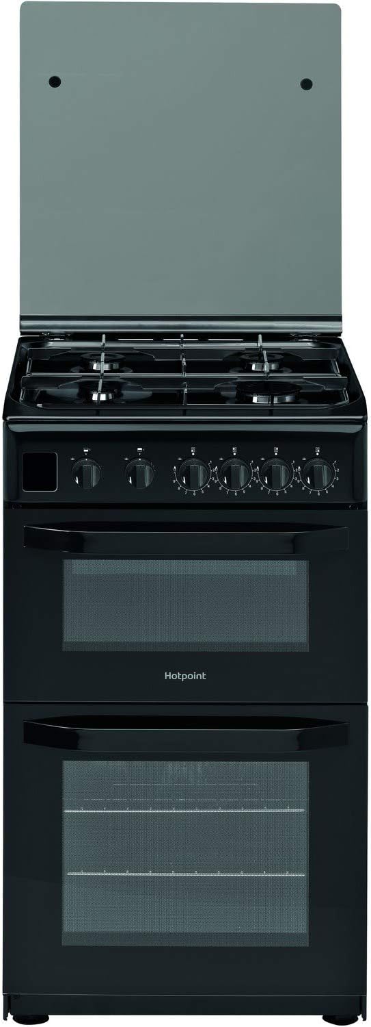 Hotpoint HD5G00CCBK 50cm Double Oven Gas Cooker Black Amazon.co.uk