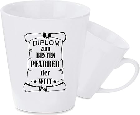 Shirtstown Tasse Diplom Zum Besten Pfarrer Der Welt Kaffeetasse Konisch Teetasse Tasse Spruch Spruche Logo Familie Freunde Liebe Ausbildung Abschluss Beruf Amazon De Kuche Haushalt