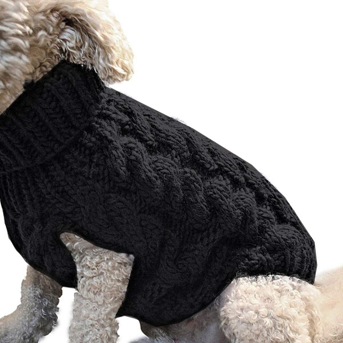 Petyoung Dog Sweater Vest Warm Coat, Pet Knitting Wool Winter Sweaters Knitted Crochet Coat Clothes for Small Dogs