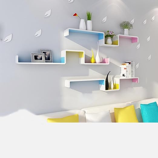 Estantes De Pared De Julio Color En Forma De U Pared Del Tablero