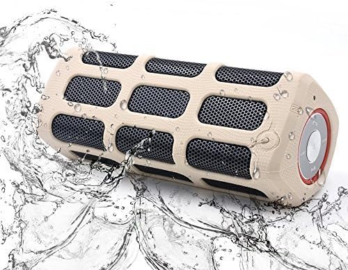 Domon® Waterproof,Dustproof and Shockproof outdoor 7000mAh Power Bank Portable Shower Stereo wireless Bluetooth Speaker with CSR 4.0 –The Best Or Nothing! Designed By Domon® in Germany-S400(Khaki)