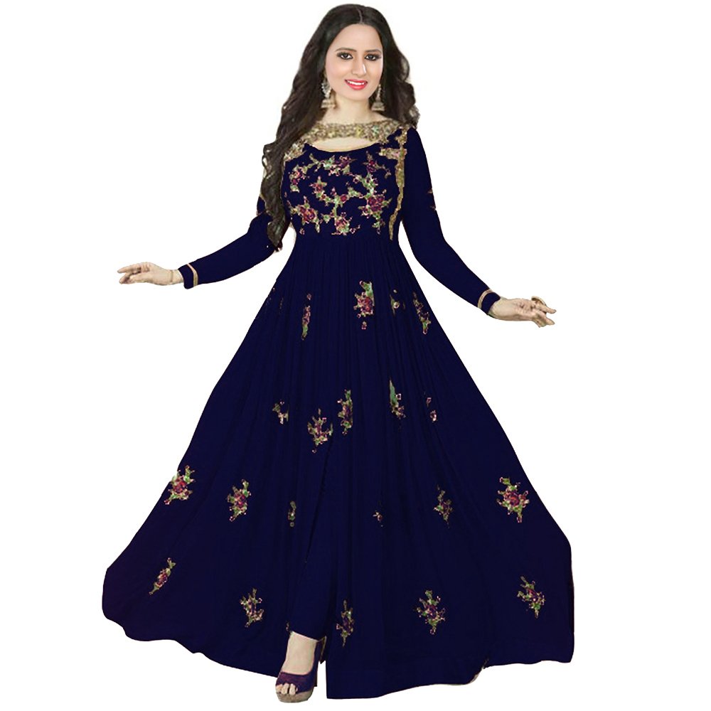 rthub women's georgette embroidered semi stitched anarkali salwar suit (navy blue_free-size_aone-navy blue)