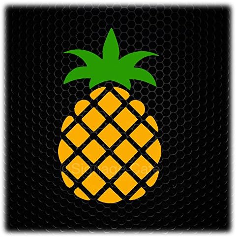 Pineapple - Two color vinyl decal (6" Tall)