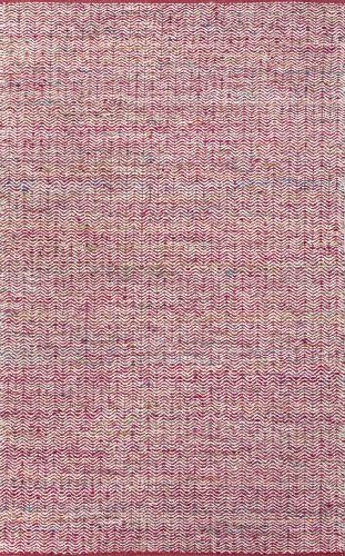 Addison and Banks Flat-Weave Soft Hand Wool/Art Silk Area Rug, 2-Feet by 3-Feet, Pink/Ivory